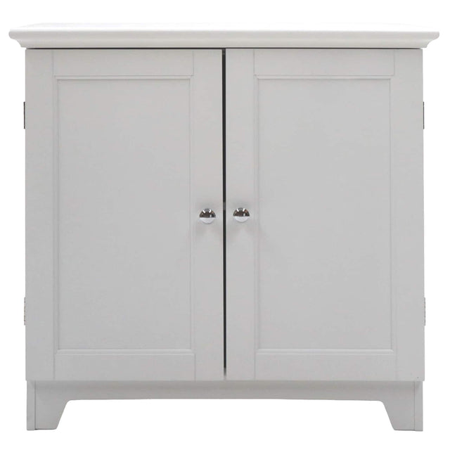 Front. Redmon - Redmon Shaker Style Double Door Storage Cabinet, Modern Wooden Furniture, White - White.