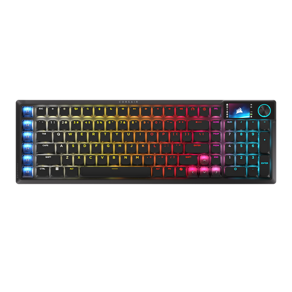 CORSAIR - VANGUARD AIR 99 WIRELESS Optical-Mechanical Gaming Keyboard with Pre-lubed, ultra-responsive OPX Low-Profile Switches - Black