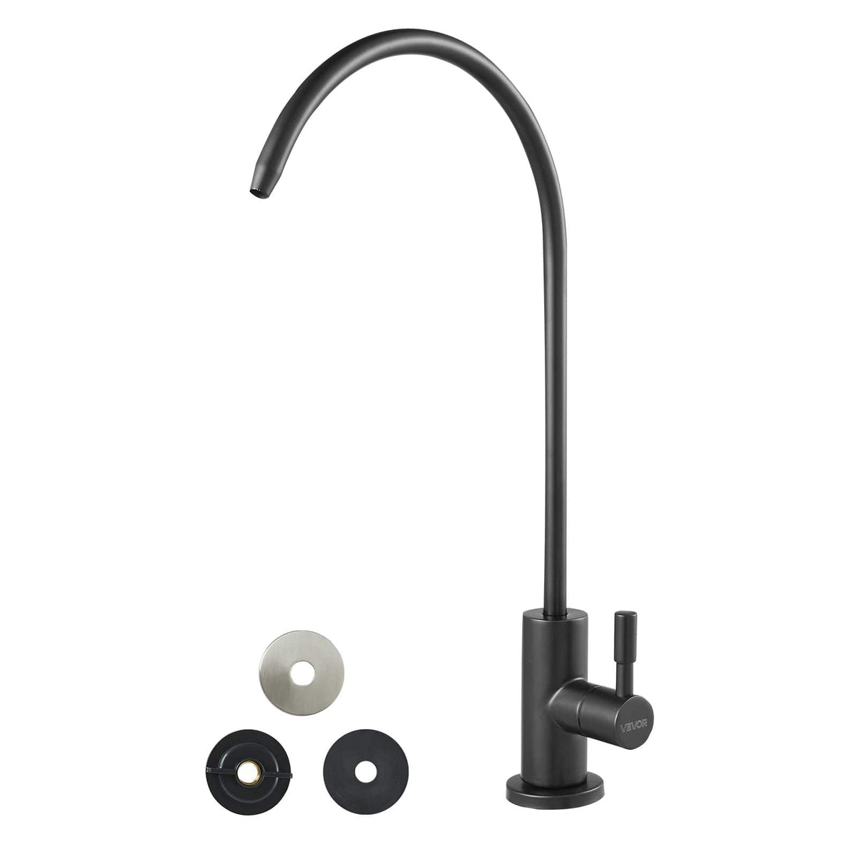 VEVOR - Stainless Steel Faucet, Lead-Free Water Purifier Faucets, Reverse Osmosis Faucet with Solid Brass Valve - Matte Black