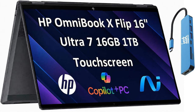 HP OmniBook X Flip 16" Ultra 7 16GB 1TB  
Touchscreen  
Copilot+PC