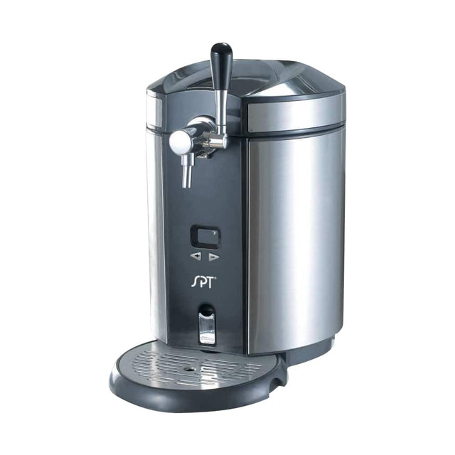 Front. SPT - Mini Kegerator & Dispenser - silver/black.