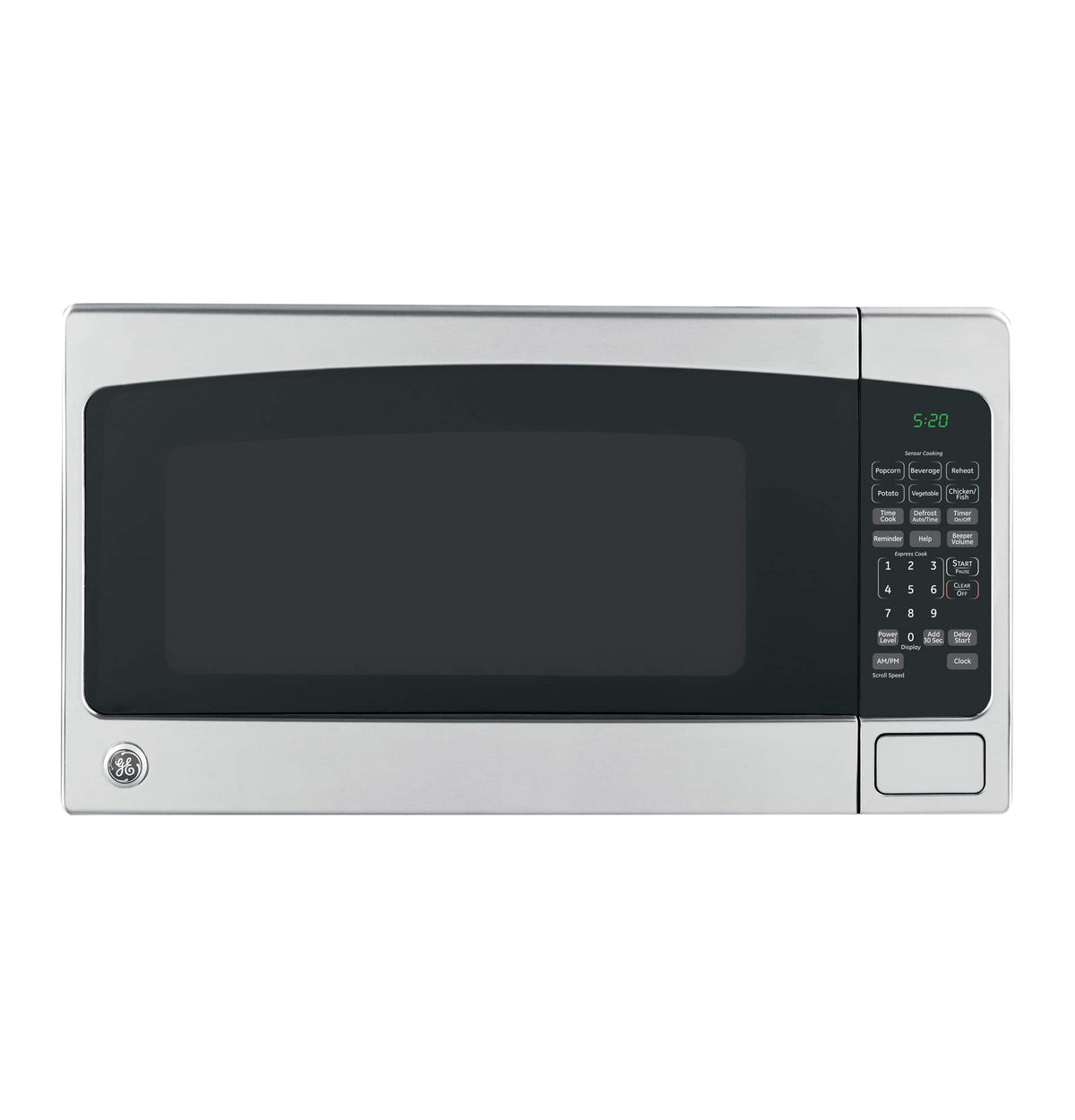 GE - 2.0 Cu. Ft. Countertop Microwave with Sensor Cooking and Defrost - Stainless Steel