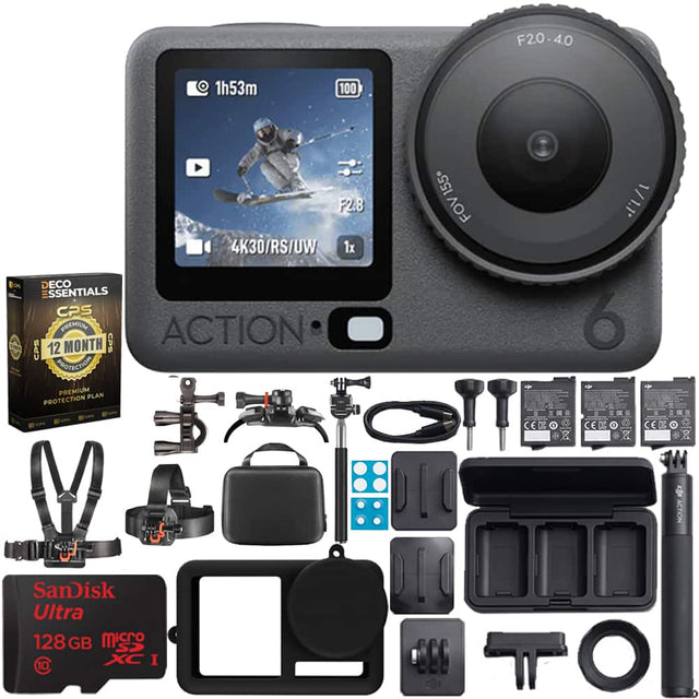 F20-4.0 1h53m 100 F248 4K30/RS/UW 1x ECO SSENTIALS CPS PREMIUM ACTION CPS 12 MONTH CPS PROTECTION 155 FOV /A 6 PREMIUM PLAN PROTECTION V SanDisk Ultra 128GB micro C XC