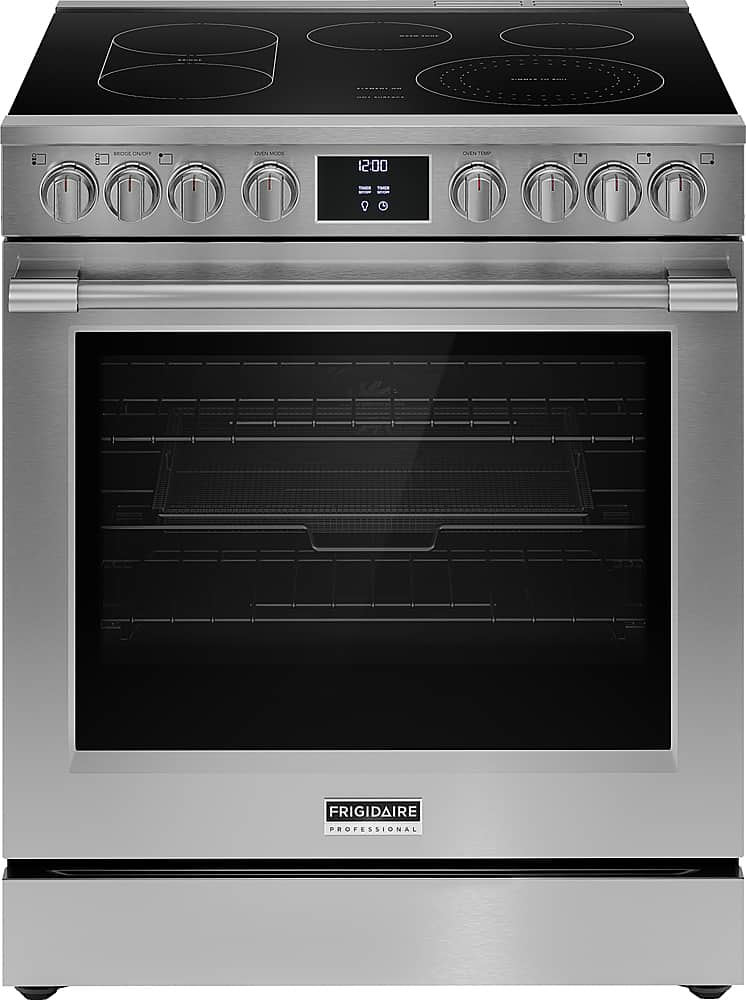 Frigidaire - Professional 30 in. Wide 5 elements 6.2 Cu. Ft. Freestanding Total Convection Range with No Preheat and Air Fry - Stainless Steel