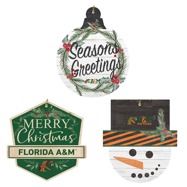 Seasons Greetings  
ASM  

MERRY Christmas  
FLORIDA A&M  

K & M & RATTLERS