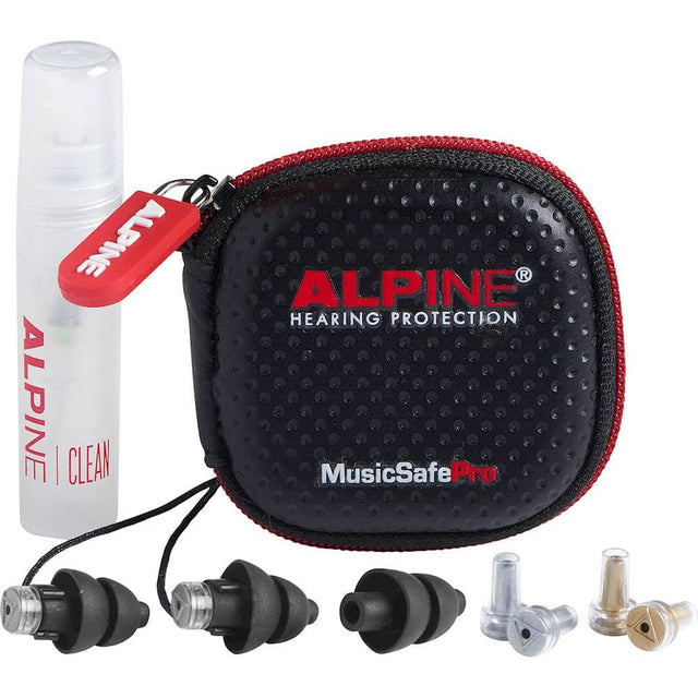 Front. Alpine Hearing Protection - MusicSafe Pro Earplug Set - Black.