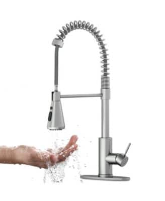 Sugift - Pull-Down Kitchen Faucet with 360° Swivel and Dual Spray - Silver