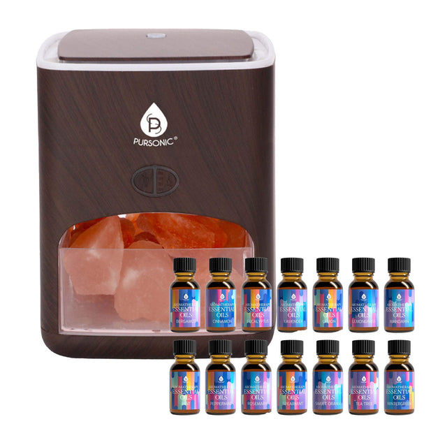 PURSONIC

AROMATHERAPY ESSENTIAL OILS

BERGAMOT  
CINNAMON  
EUCALYPTUS  
LAVENDER  
LEMON  
LAVENDER  
ROSEMARY  
SPEARMINT  
SWEET ORANGE  
TEA TREE  
WINTERGREEN