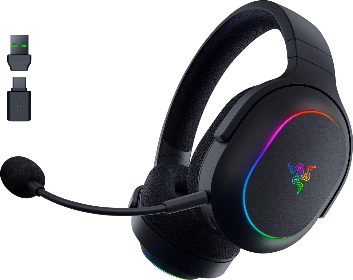 Razer - Barracuda X Chroma Bluetooth Wireless Over-the-Ear Gaming Headset for PC, Mac, Playstation, Switch, Steam Deck, Mobile - Black