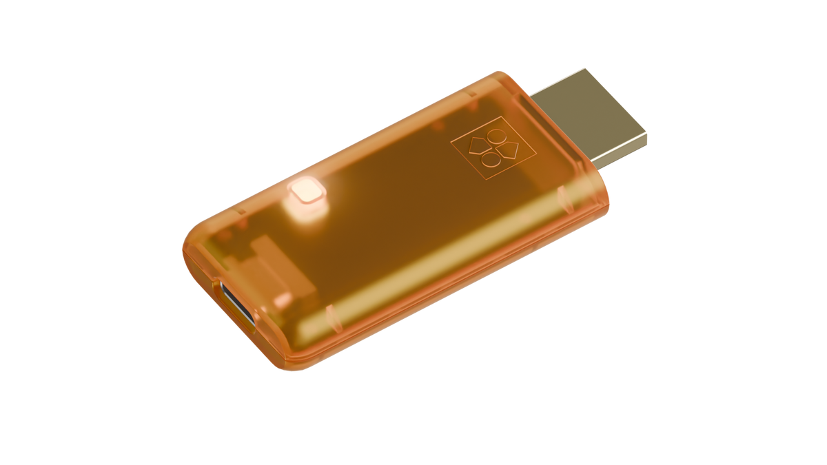 Genki - ShadowCast 3 - Tiny 4K60 Capture Card with Modular HDMI Passthrough for the Nintendo Switch 2 - Orange