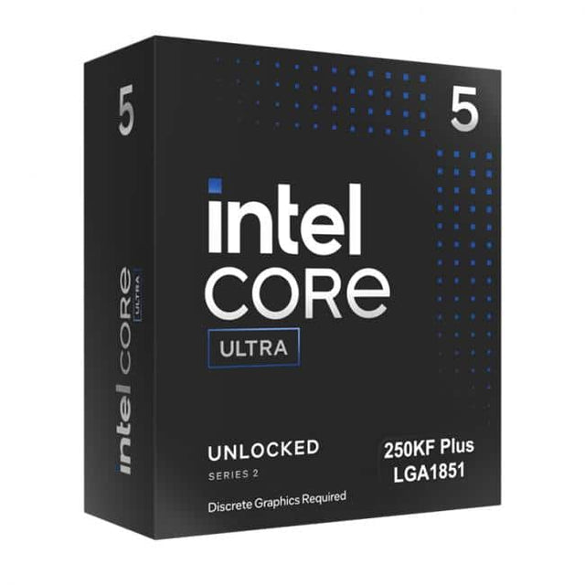 5 Intel Core Ultra Unlocked Series 2 250KF Plus LGA1851 Discrete Graphics Required