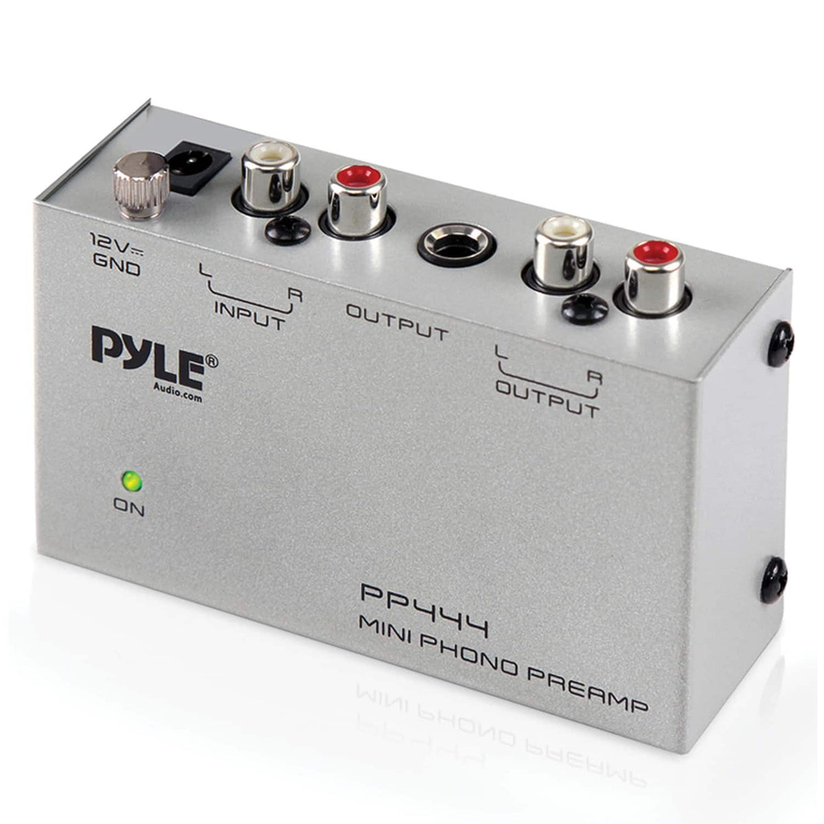 Pyle - Ultra-Compact Phono Turntable Preamp - Silver