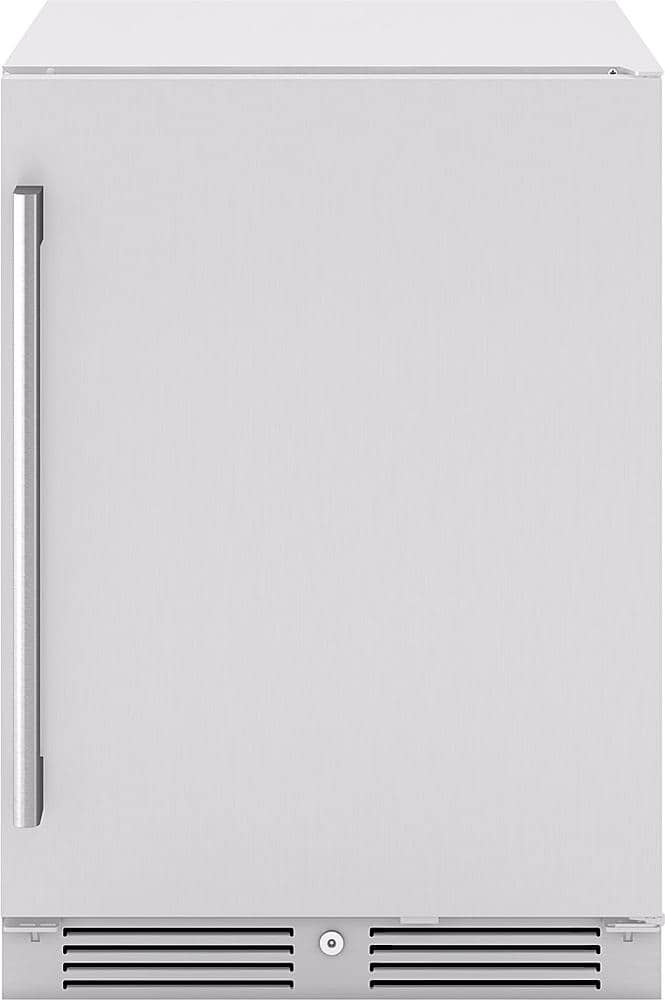Zephyr - Presrv 24 in. 136-Can Single Zone Outdoor Beverage Cooler - Stainless Steel