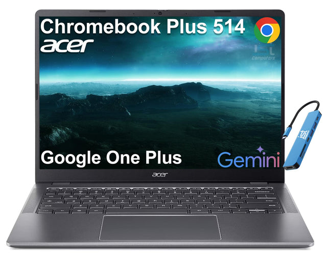 Chromebook Plus 514  
Acer  
Google One Plus  
Gemini  
ISL Computers