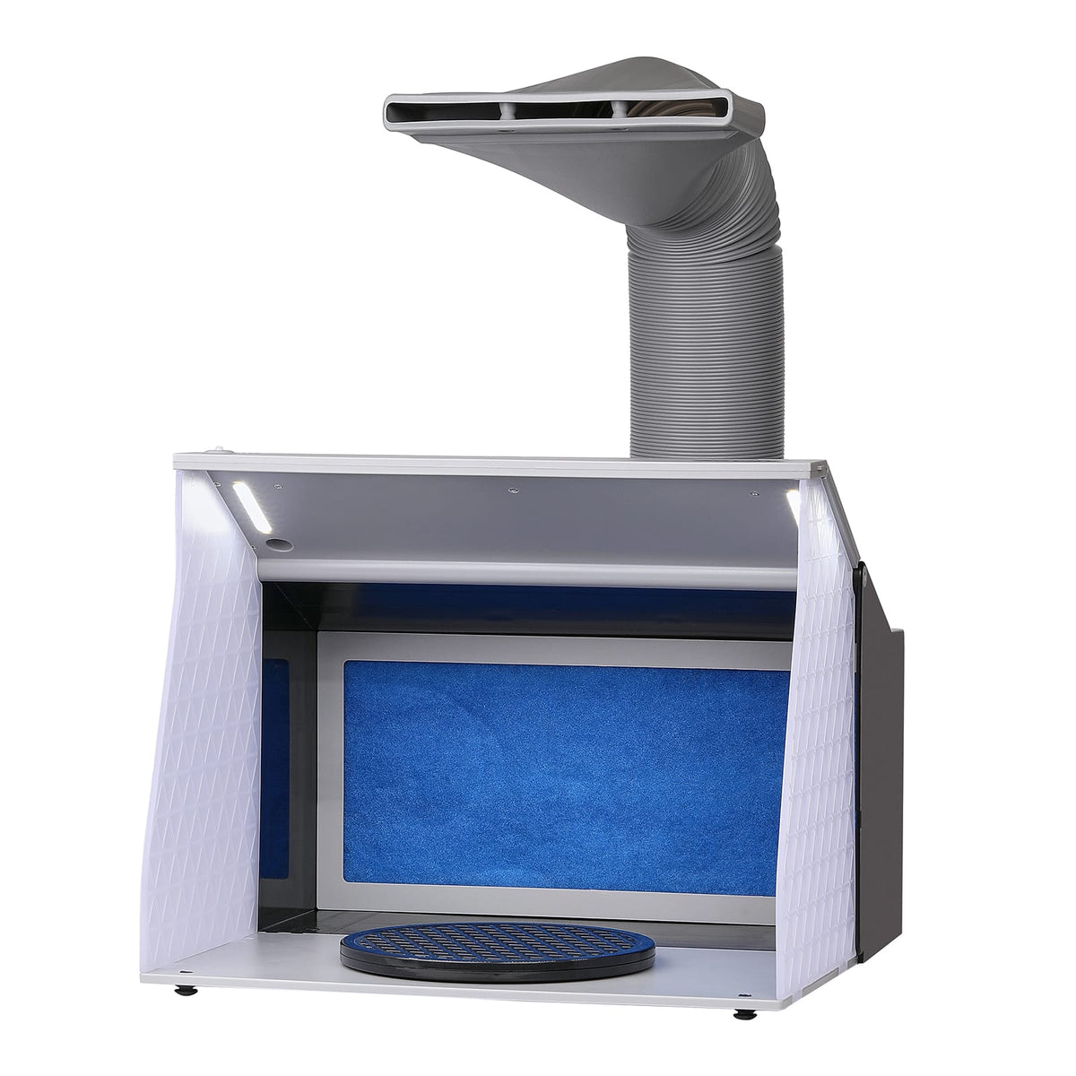 VEVOR - Airbrush Spray Booth, Portable Hobby Airbrush Paint Spray Booth Kit with 4 LED Light, Powerful Dual Exhaust Fans - White