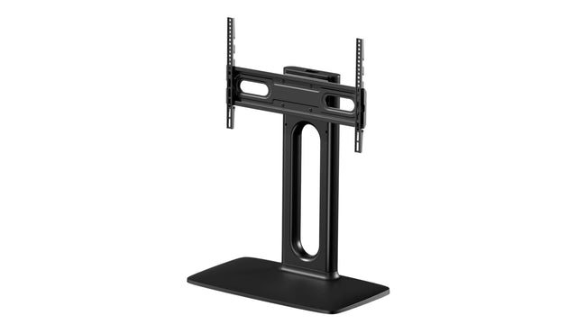 Front. ErgoAV - Tabletop TV Stand + Swivel 46"-86" - Black.