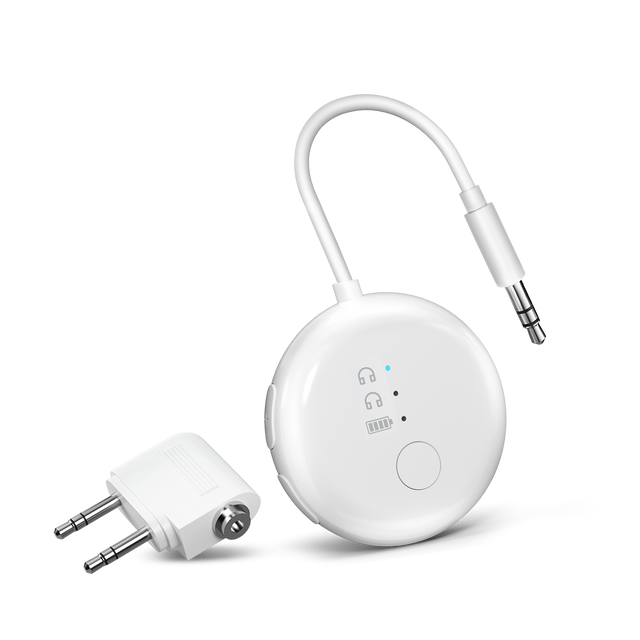 Front. Avantree - SoundJet R1 – 25Hr Airplane Bluetooth Adapter for All AirPods (Pro/Max).