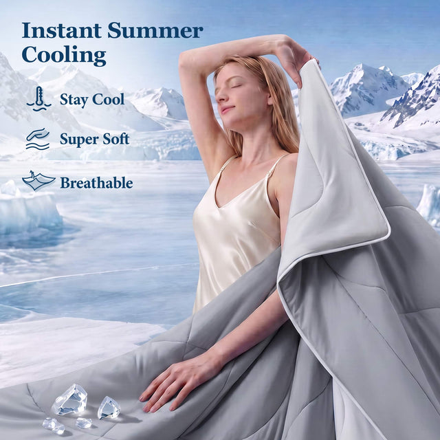 Instant Summer Cooling  
Stay Cool  
Super Soft  
Breathable