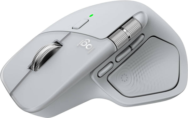 Logitech - MX Master 4 Wireless Laser Ergonomic Mouse with Advanced Performance Haptic Feedback - Wireless - Pale Gray