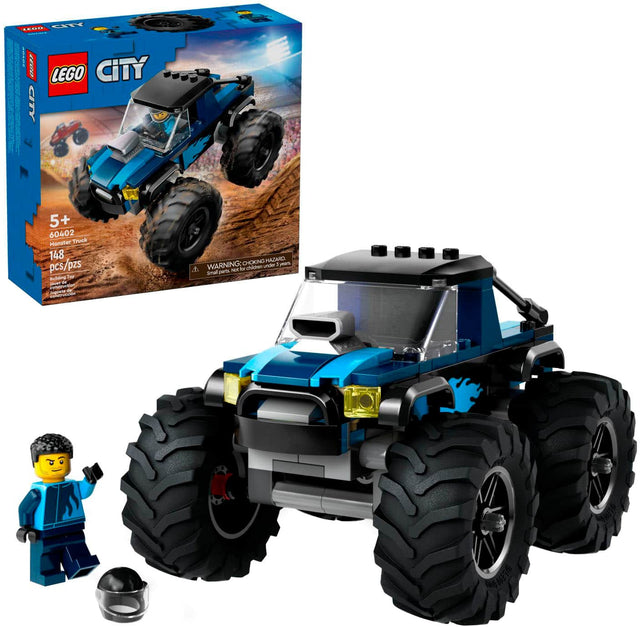 Front. LEGO - City Blue Monster Truck Off-Road Toy, Mini Monster Truck 60402.