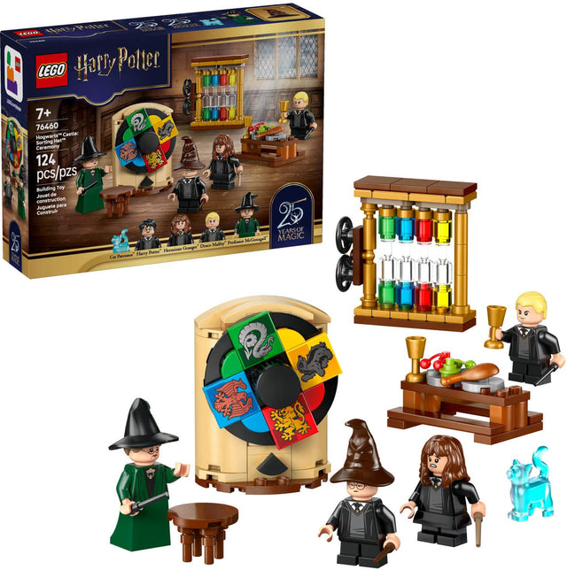 LEGO Harry Potter - 7+ 76460 Hogwarts Castle: Sorting Ceremony  
124 pcs/pzs  
Building Toy  
Jouet de construction  
Juguete para Construir  
Constnule  
25 YEARS OF MAGIC