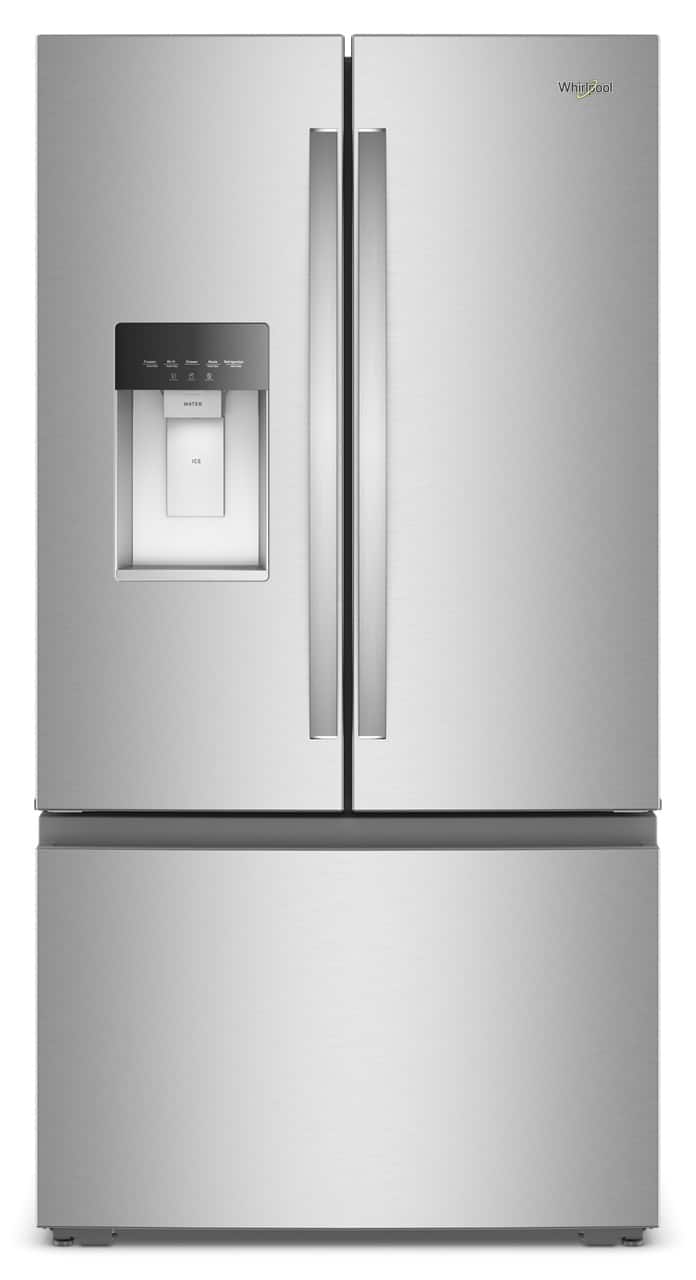 Whirlpool - 36 in. Wide 23 cu. ft. French Door Refrigerator with Dual Ice Makers - Fingerprint-Resistant Stainless Finish