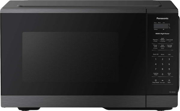Panasonic - Countertop Microwave Oven, 900W, 0.9 Cu. Ft., Sensor Cook and Reheat, 10 Power Levels - NN-SB44QS - Black Stainless Steel