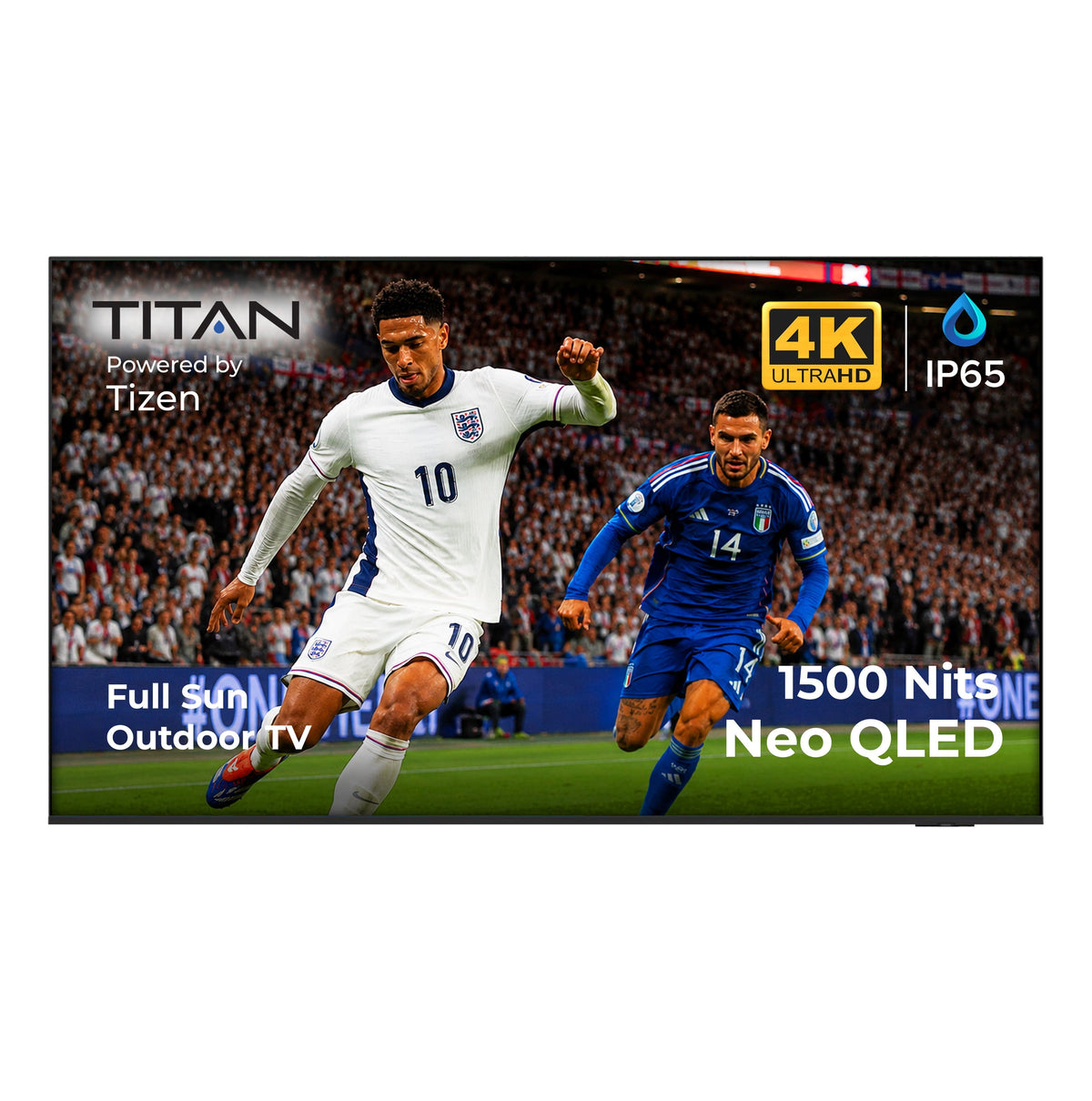 Titan - S300 Mini-LED 65 Inch Full Sun Smart Outdoor TV, IP65 Weatherproof, 4K HDR Tizen AI OS, 1500 Nits,HDR10+