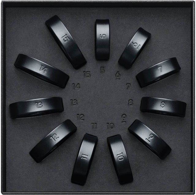 Front. Samsung - Galaxy Ring Sizing Kit - Black.