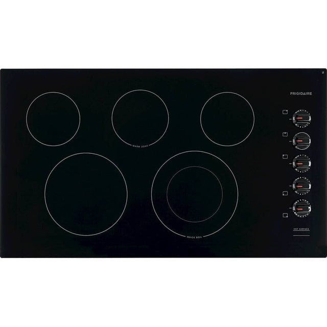 Front. Frigidaire - 36" Electric Cooktop - Black.
