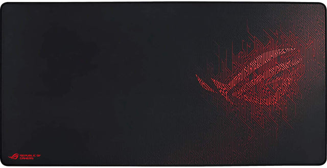 Front. ASUS - ROG Sheath XL Gaming Mouse Pad - Black, Red.