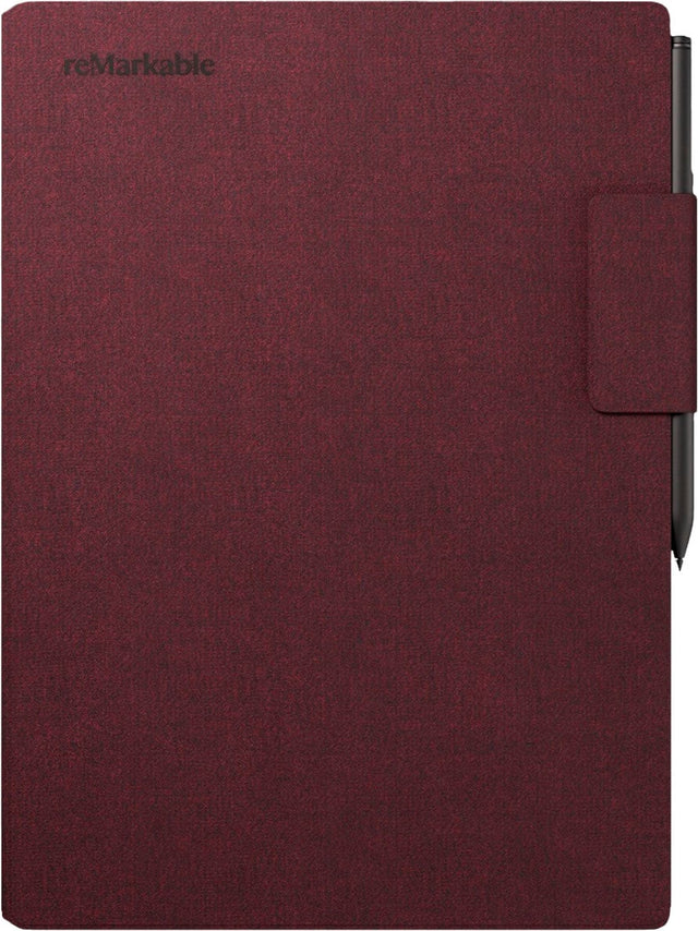 Front. reMarkable - reMarkable Paper Pro - Mosaic Weave Book Folio for your 11.8'' Paper Tablet - Burgundy.