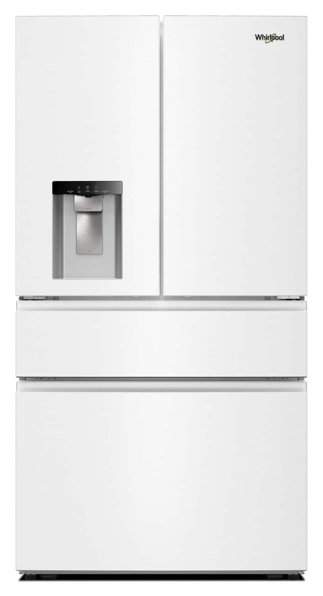Front. Whirlpool - 36 in. Wide 29 cu. ft. Family-Sized Capacity French Door Refrigerator with Flexible Temperature Drawer - White.