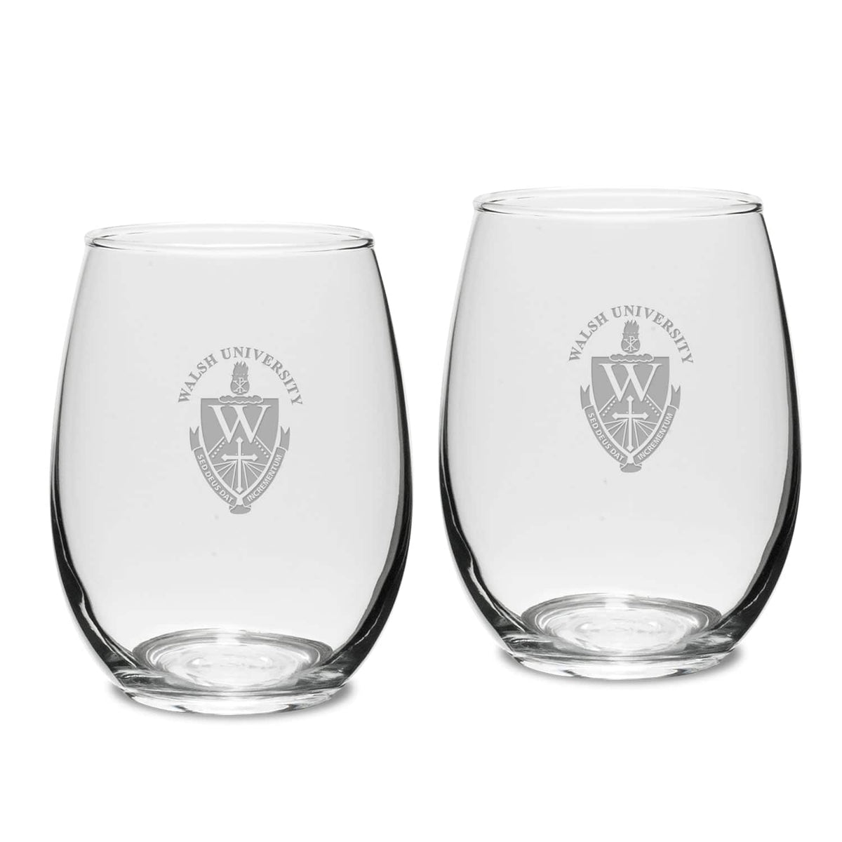 Jardine - Walsh Cavaliers Two-Piece 15oz. Stemless Wine Glass Set - Multicolor
