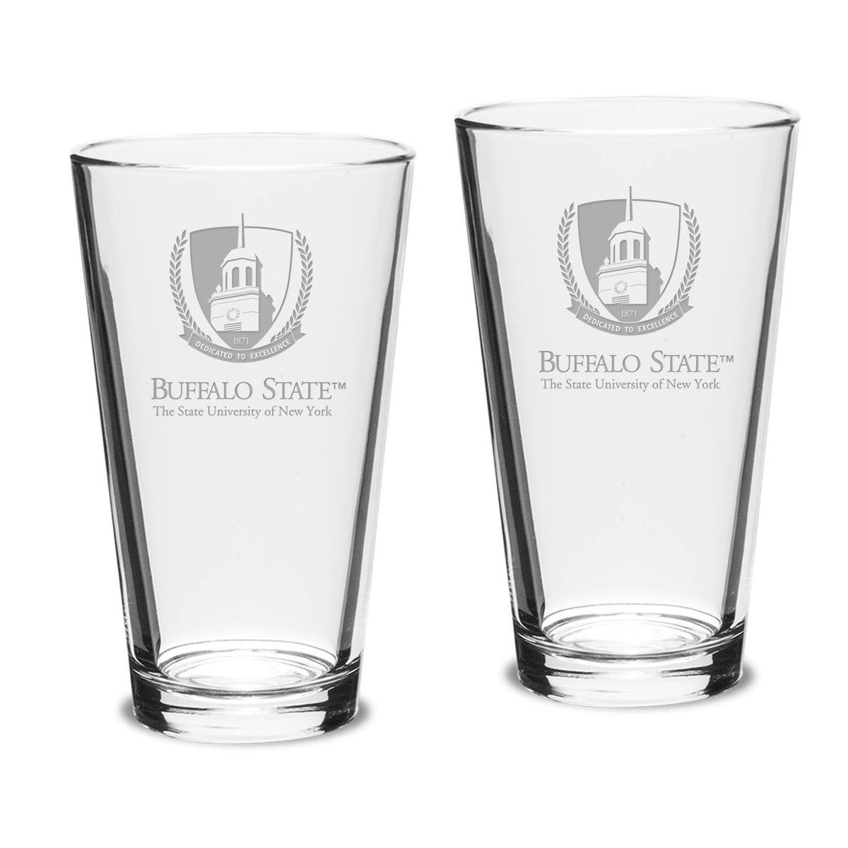 Jardine - Buffalo State Bengals 16oz. 2-Piece Classic Pub Glass Set - Multicolor