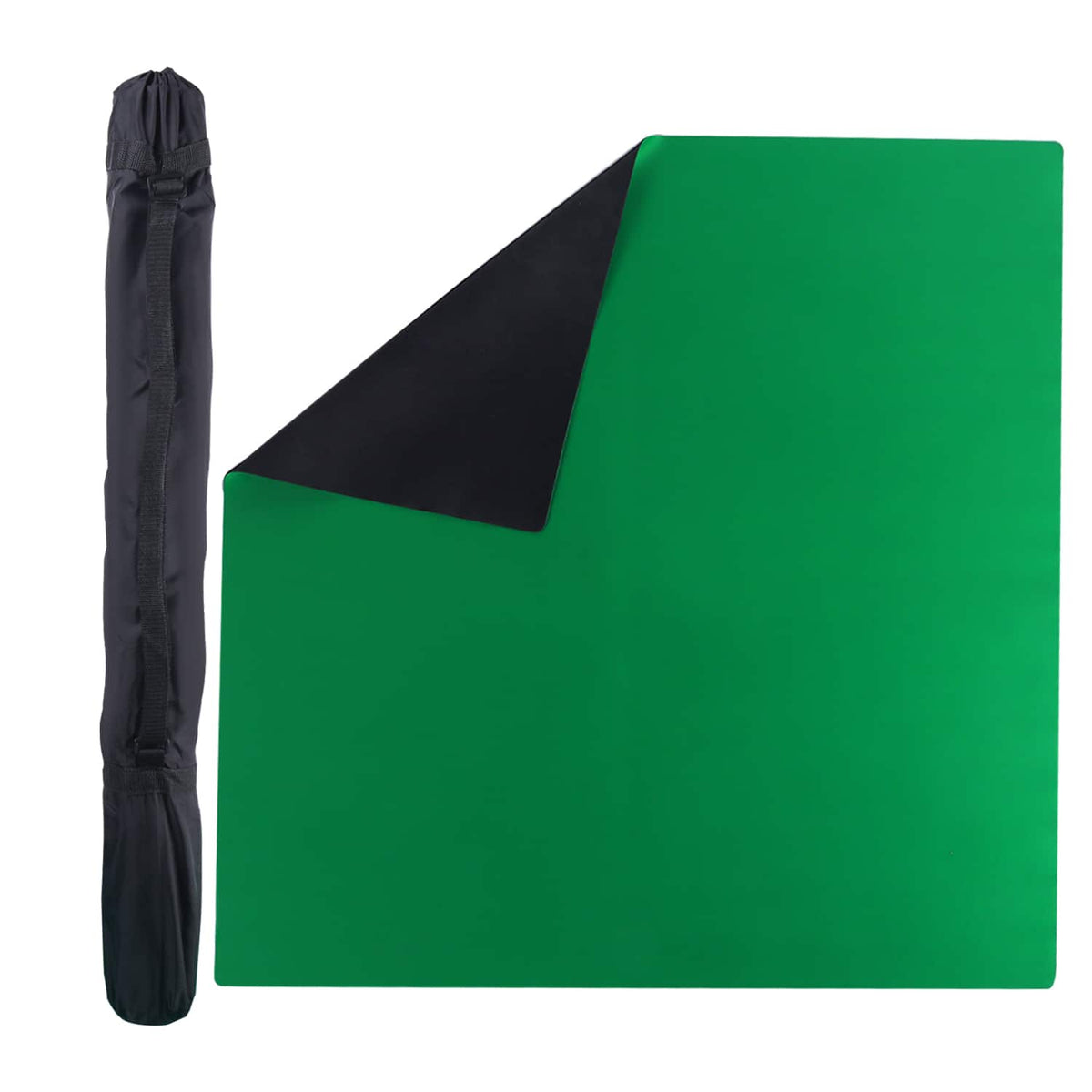 GSE Games & Sports Expert - 32"x32" Rubber Anti-Slip Playmat with Carrying Bag for Mahjong, Dominoes, Board Game - Blue - Green