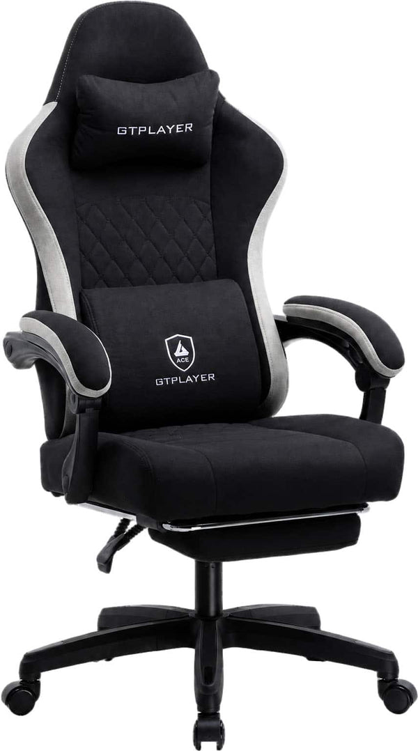 GTPlayer - Ergonomic Gaming Chair with Breathable Fabric - Black