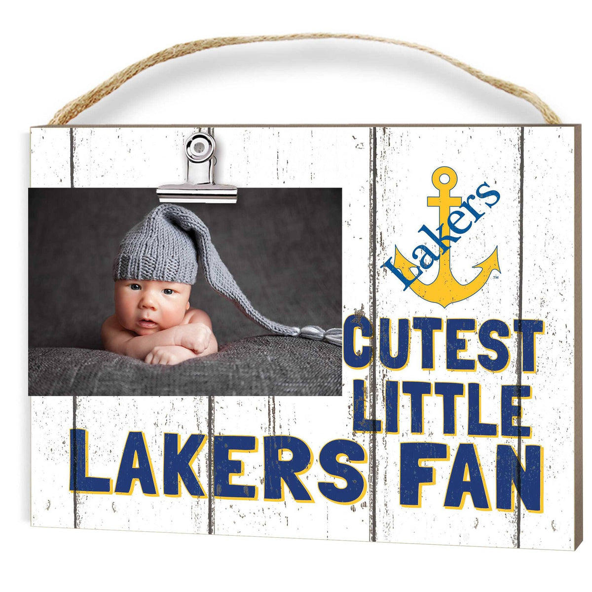Jardine - Lake Superior State Lakers 8" x 10" Cutest Little Fan Weathered Team Logo Clip Photo Frame - White