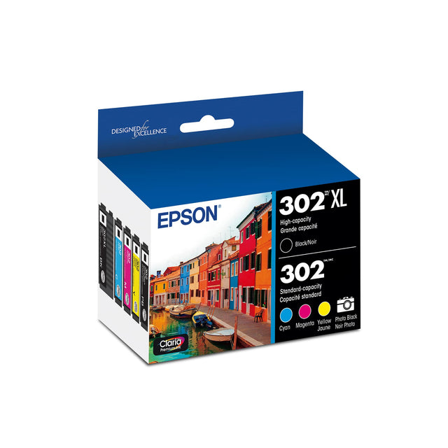 DESIGNED FOR EXCELLENCE

EPSON

302 XL
High-capacity
Grande capacité
Black/Noir

302
Standard-capacity
Capacité standard
Cyan Magenta Jaune Noir Photo