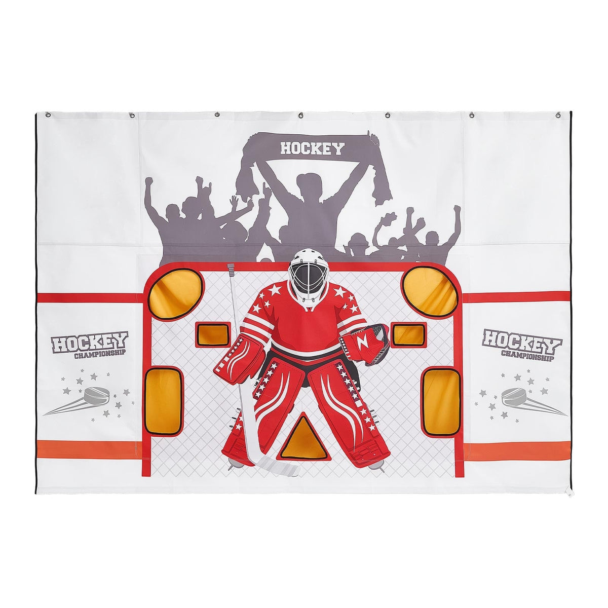 VEVOR - Hockey Shooting Tarp, Shooter Tutor Ice Hockey Goal Practice Target, Tear-proof Premium Net with 7 Holes, Easy Set Up - Colorful