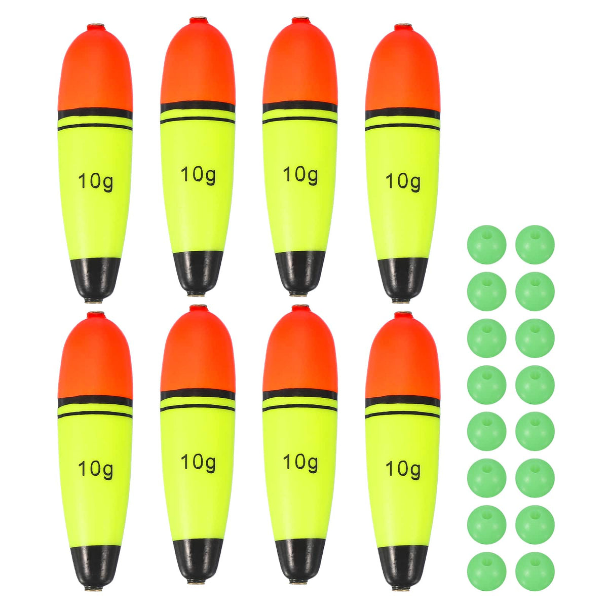 Unique Bargains - Fishing Slip Bobbers, EVA Foam Slip Floats with Beads, 0.4 oz Floatage & 8pcs - Fits Perch/Carp/Bass, Salt/Freshwater - Red