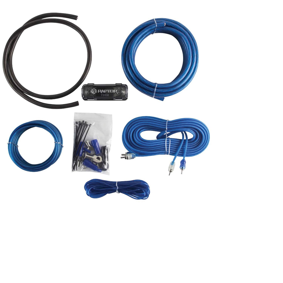 RAPTOR - Bulk Series R2 4-Gauge Amp Installation Kit - Blue