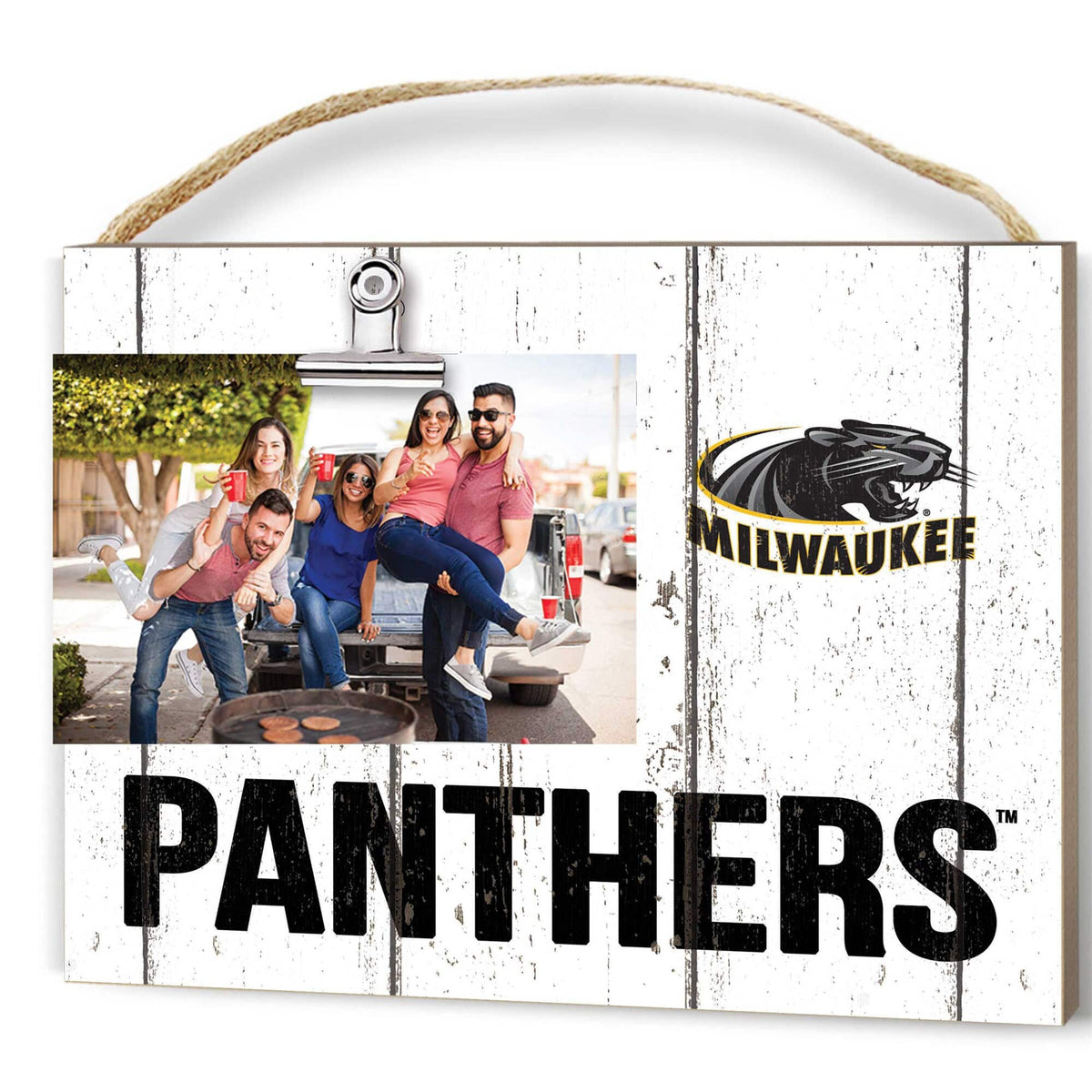 Jardine - Wisconsin-Milwaukee Panthers 8" x 10" Weathered Clip It Frame - White