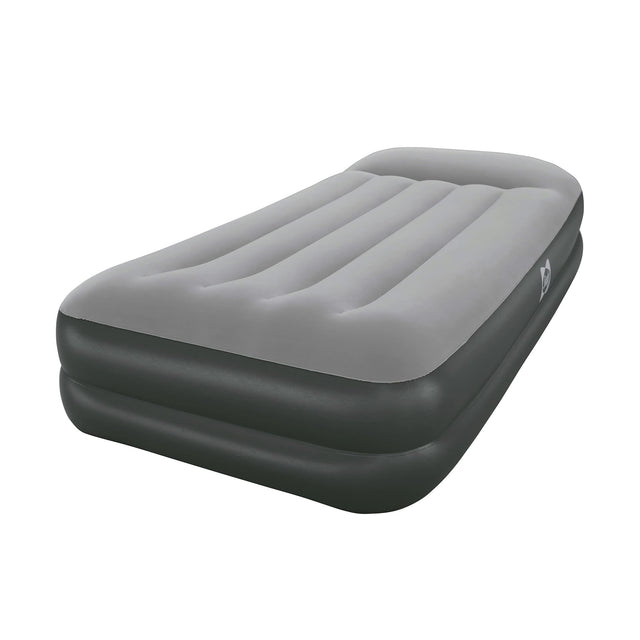 Front. Sealy - Sealy Tritech Twin Sized 16" Air Mattress Bed 2 Person w/Built-In AC Pump & Bag - Gray.