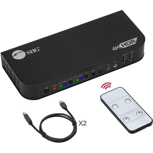SIIG  
4K HDR USB 3.0  
IR EXT  
PC2 Link Select  
PC1 Link Select  
Power  
X2