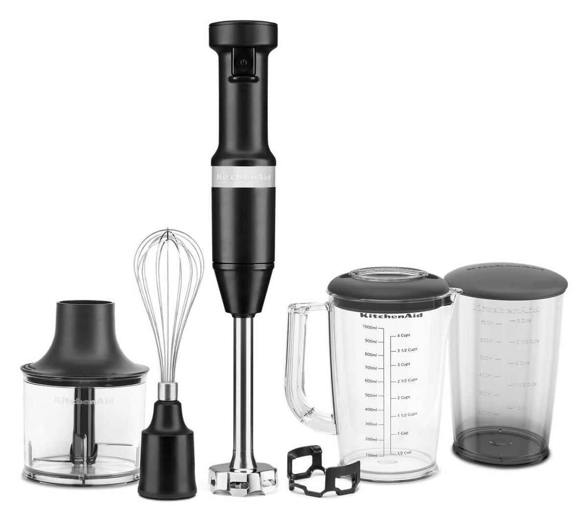 KitchenAid - Variable Speed Corded Hand Blender with Accessories, KHBV83 - Black Matte
