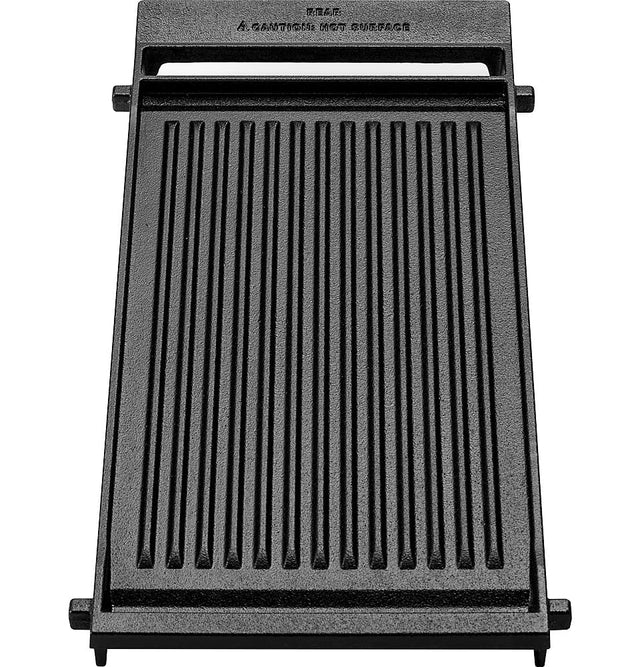 Front. GE - Cast Iron Grill - Black.