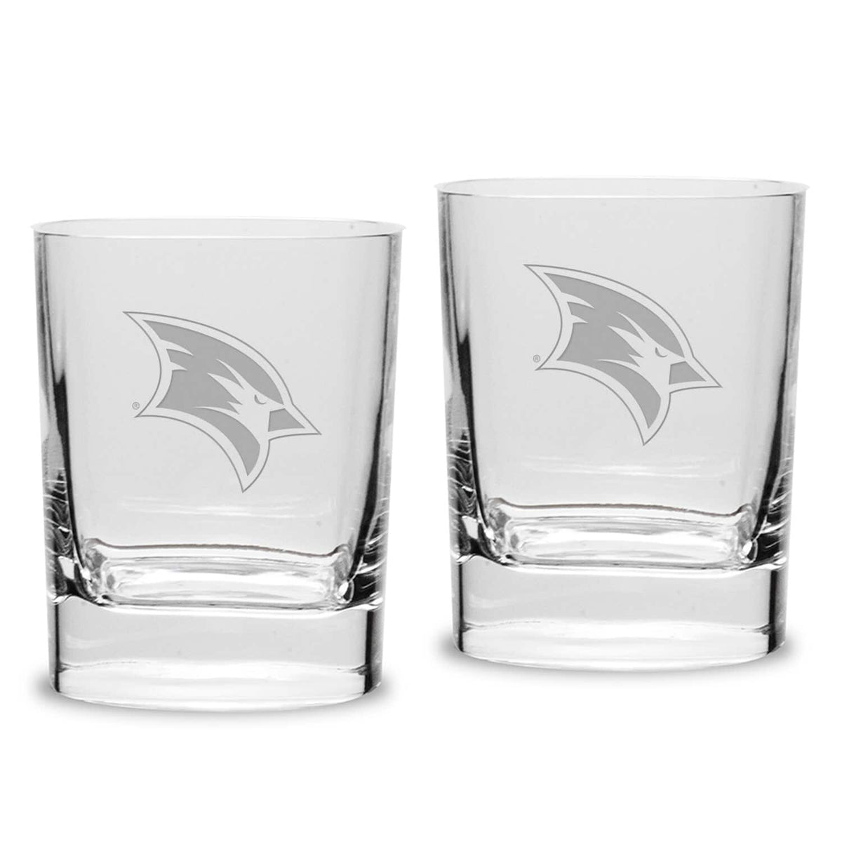 Jardine - Saginaw Valley State Cardinals 11.75oz. Two-Piece Luigi Bormioli Square Double Old Fashion Glasses Set - Multicolor