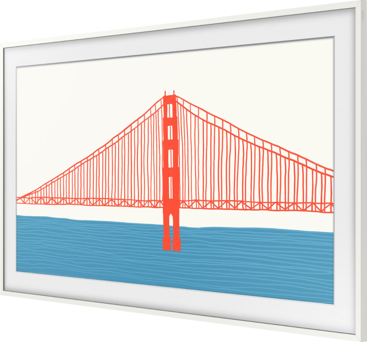 Samsung - 50” The Frame Customizable Bezel - Modern White