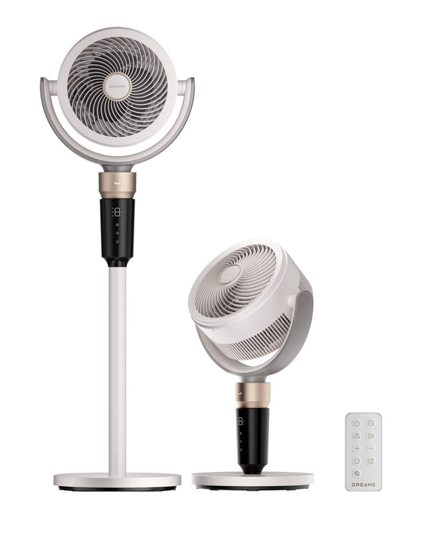 Dreame - FC15 Oscillating Standing Fan, 9 Speeds 3 Modes Turbo Flow, Height-Adjustable, Washable Filter, LED Screen, Timer